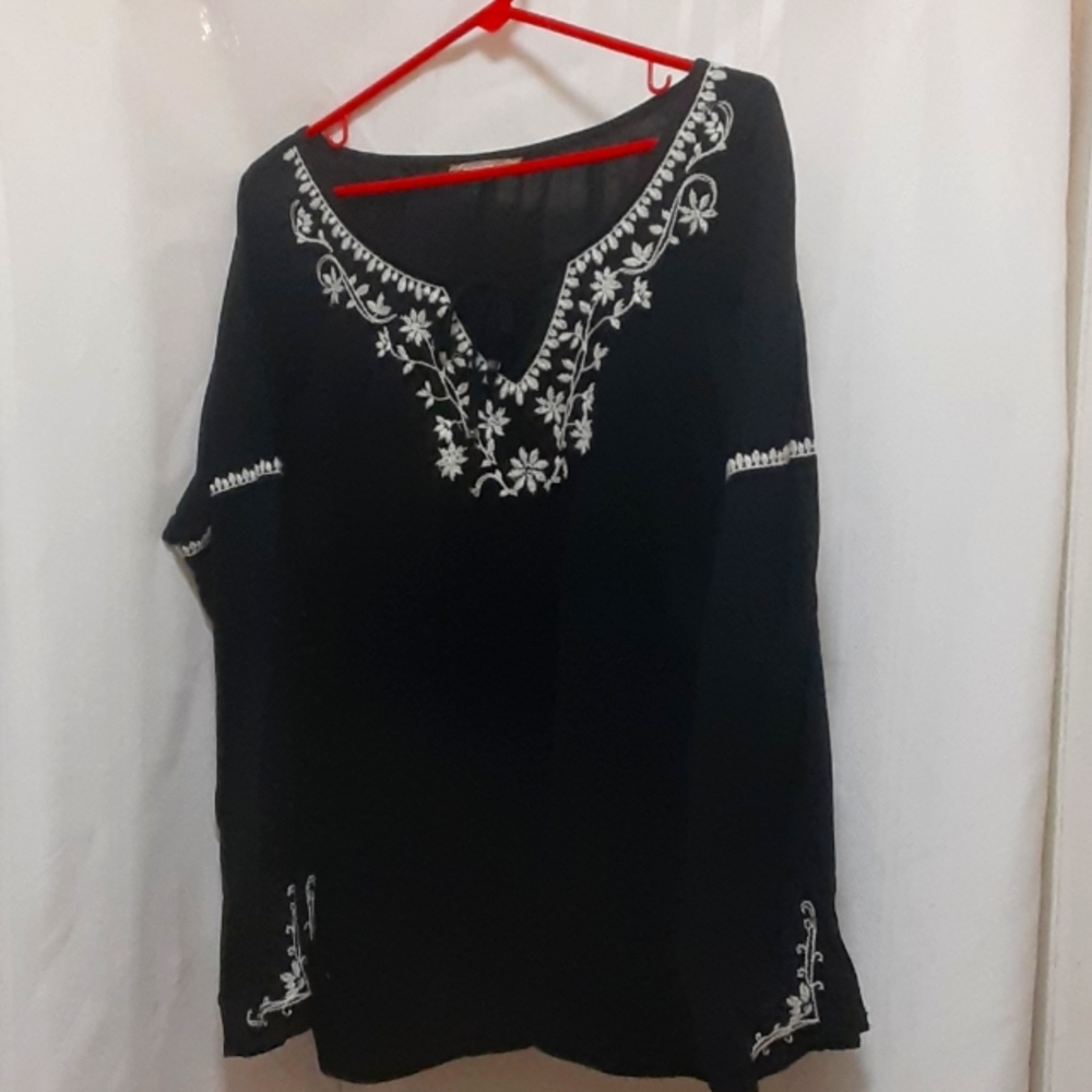 Long Sleeve Lightweight Boho Style Blouse
